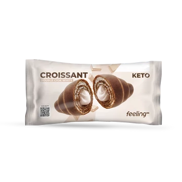 FeelingOK - Protein Croissant - Dupla csokoládés fehér csokival töltve - 50g