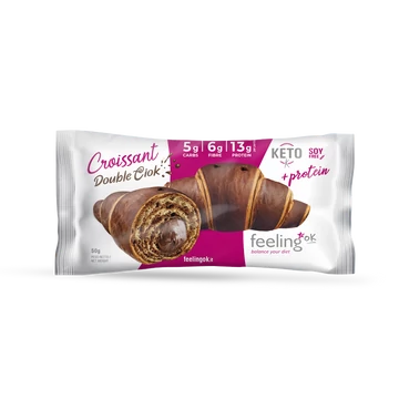 FeelingOK - Protein Croissant - Dupla csokoládés - 50g
