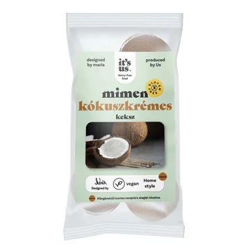 Its Us - Mimen Gluténmentes Keksz - 150g - Kókuszkrémmel töltve