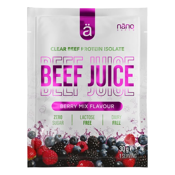 Nanosupps - Beef Juice Clear Protein Isolate Sample - Berry Mix - 30g