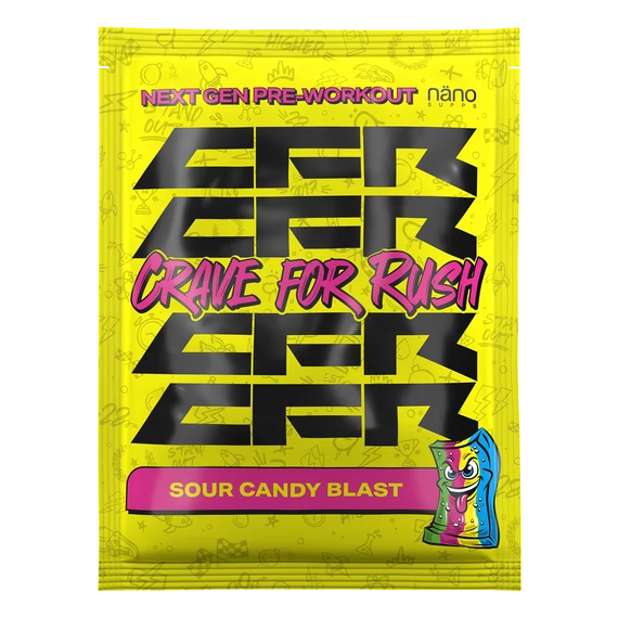 Nanosupps - Crave For Rush (CFR) - Preworkout Booster - Sour Candy Blast - 20g