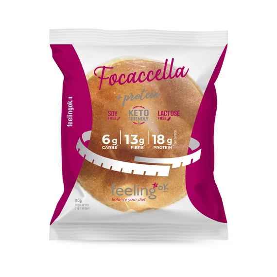 FeelingOK - Focaccella - Magas fehérjetartalommal - Natúr - 80g