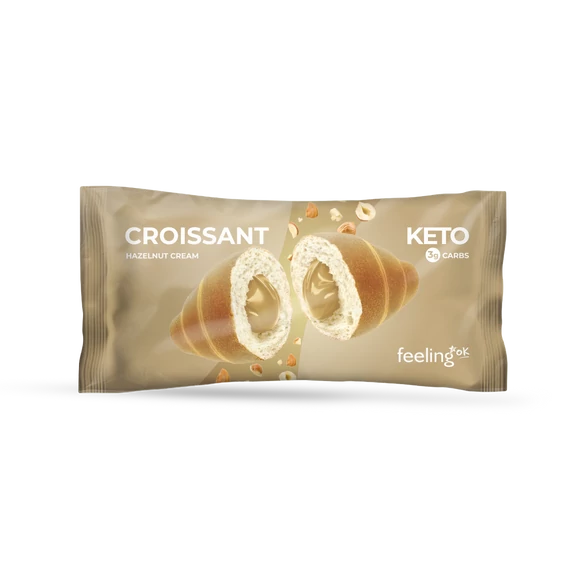 FeelingOK - Protein Croissant *ÚJ RECEPT - Mogyorós krémmel töltött - 50g 
