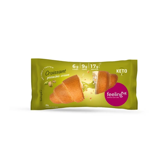 FeelingOK - Protein Croissant - Pisztáciás krémmel töltött - 65g