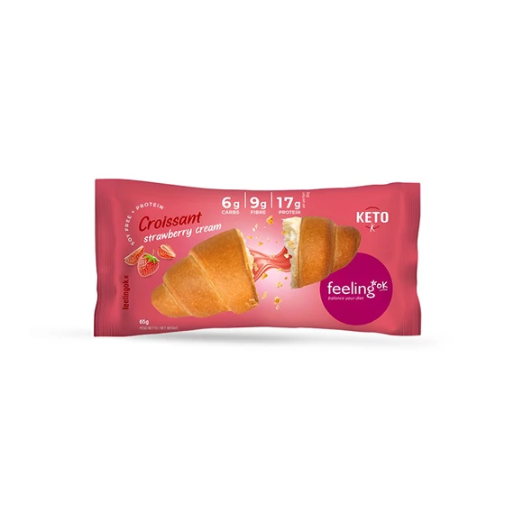 FeelingOK - Protein Croissant - Epres krémmel töltött - 65g
