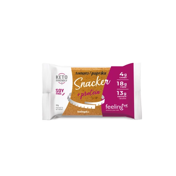 FeelingOK - Snacker  - Magas rost- és fehérjetartalmú - Paradicsomos-paprikás - 50g