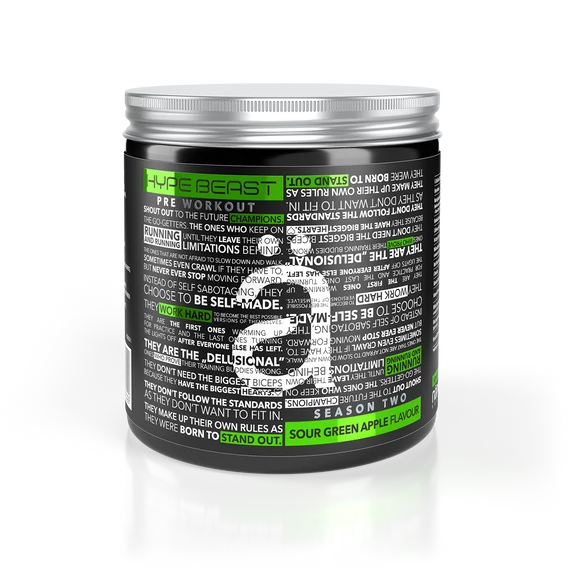 Nanosupps - Hype Beast - Preworkout Booster - Savanyú Zöldalmás - 320 g