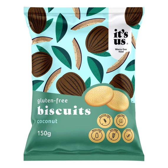 Its Us - Gluténmentes Omlós Keksz - 150g - Kókuszos