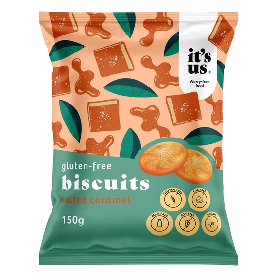 Its Us - Gluténmentes Omlós Keksz - 150g - Sós-karamellás 