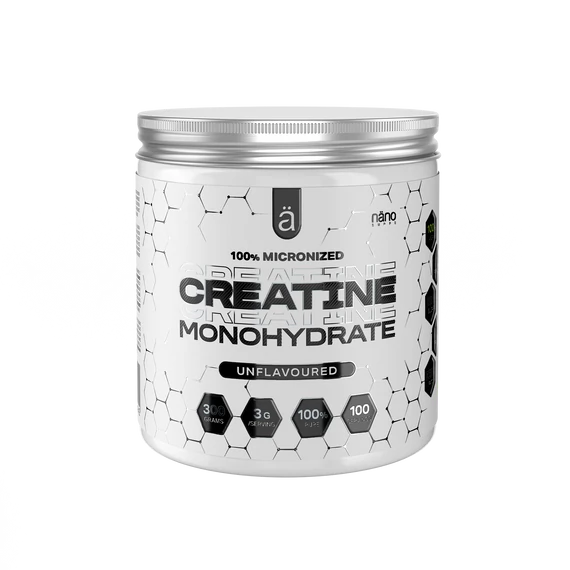Nanosupps - Creatine Monohydrate - Ízesítetlen - 300g 