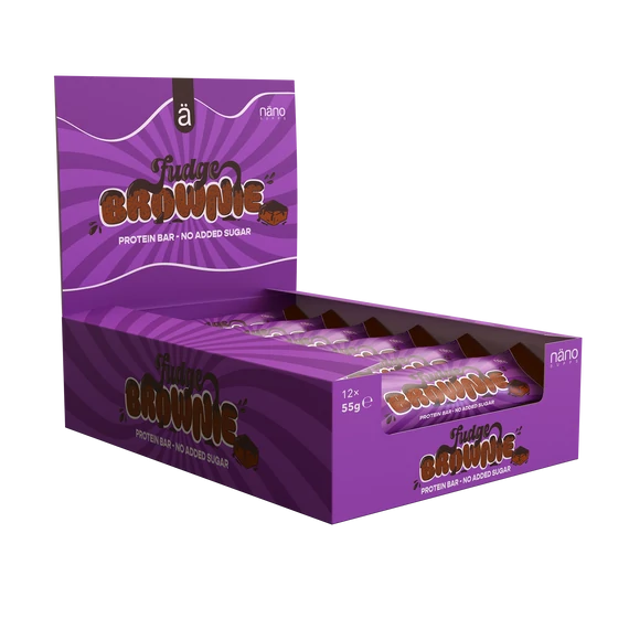 Nanosupps - Protein Bar - Brownie Fudge fehérjeszelet - 12x55g