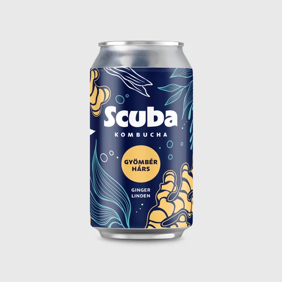 Scuba Kombucha - Gyömbér-hárs 330ml