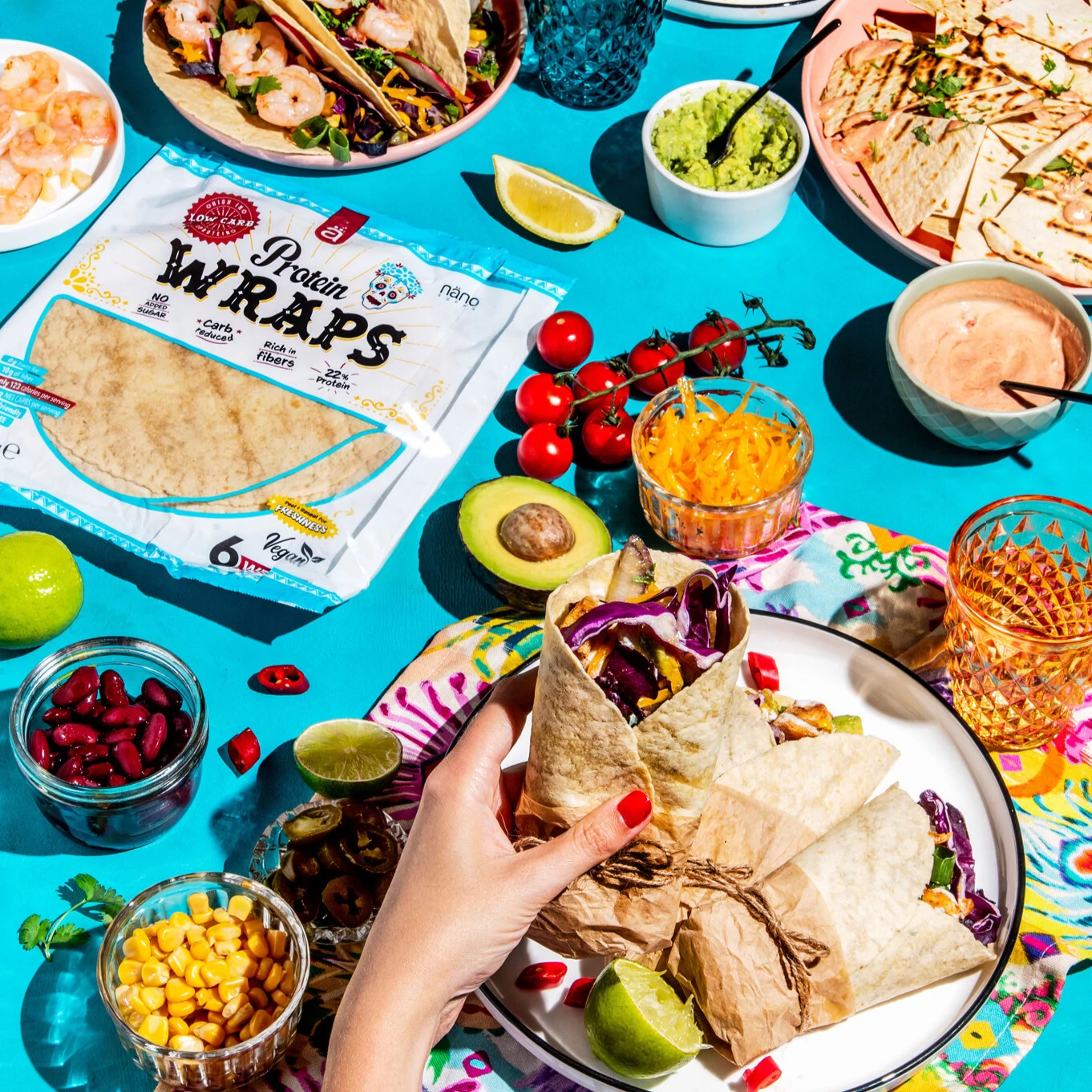 Low carb protein tortilla